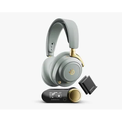 SteelSeries 賽睿Arctis Nova Elite 旗艦無線耳機 Hi-Res認證(Sage Gold) 香港行貨