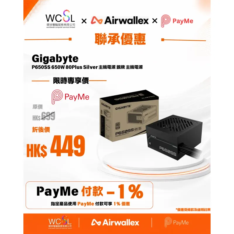 Gigabyte P650SS 650W 80Plus Silver 主機電源 銀牌 主機電源