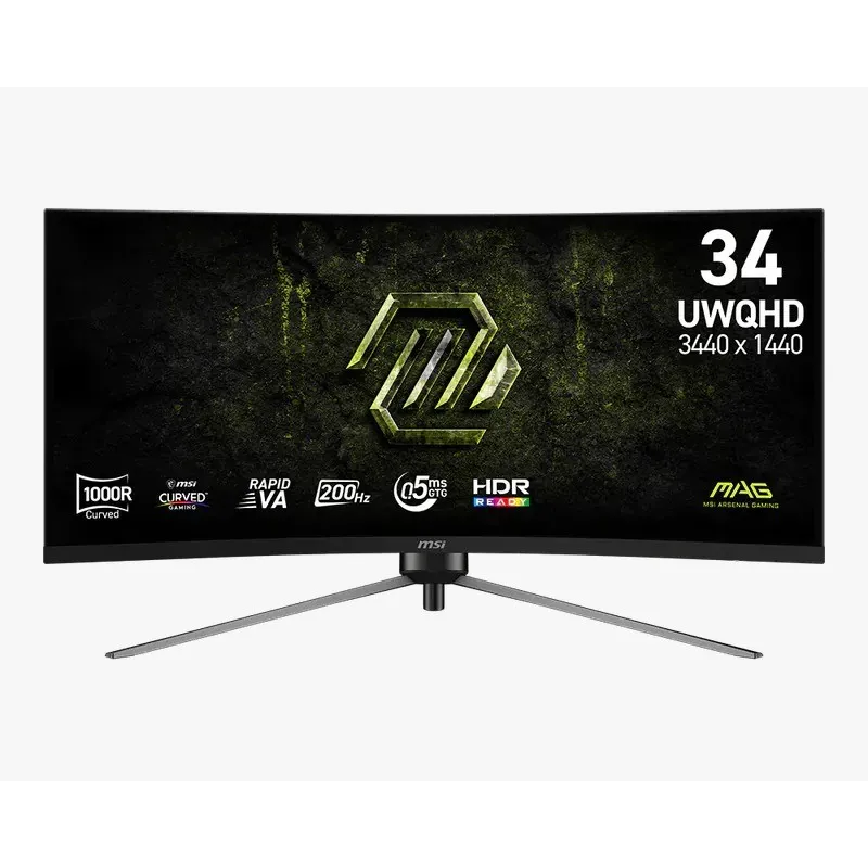 MSI 微星 MAG 345CQRF E20 34吋曲面電競顯示器 (MO-MA345E2 / 200Hz / 0.5ms / UWQHD / 1000R)