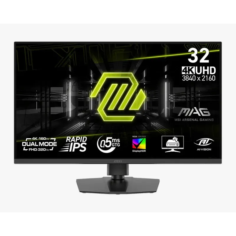 MSI 微星 MAG 322URDF E16 32吋雙模電競顯示器 (MO-MA322UD / 4K 160Hz / FHD 320Hz / Rapid IPS / 0.5ms)
