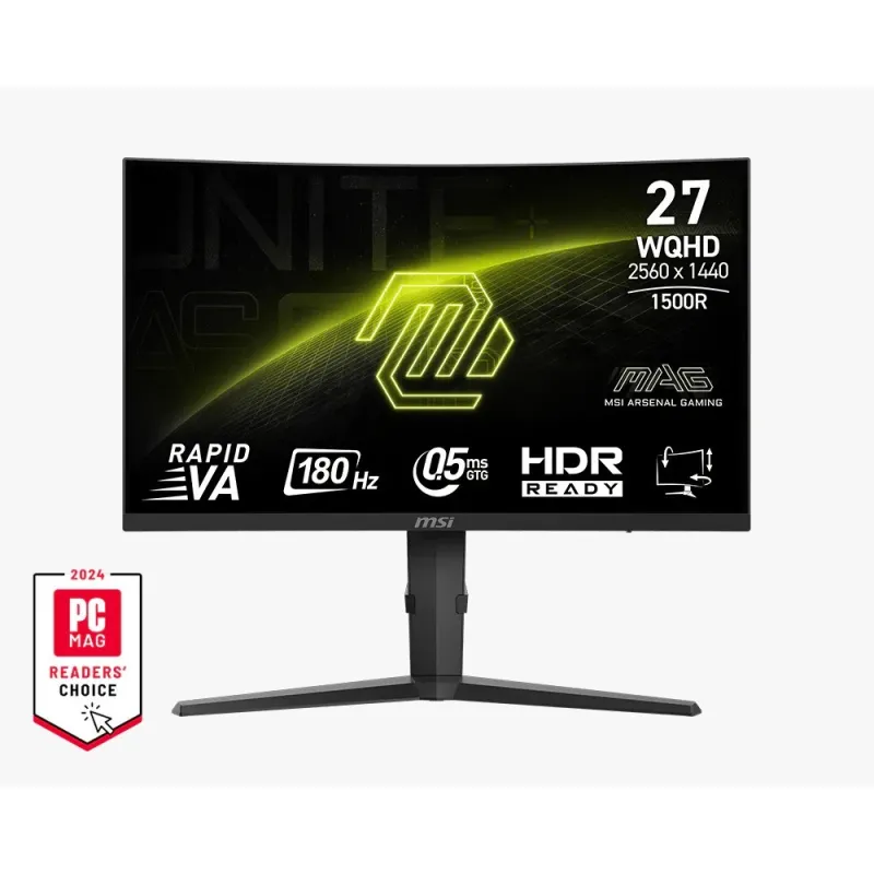 MSI 微星 MAG 275CQPF 27吋 2K 180Hz Rapid VA 1500R 曲面電競顯示器 (MO-MA27CQP)
