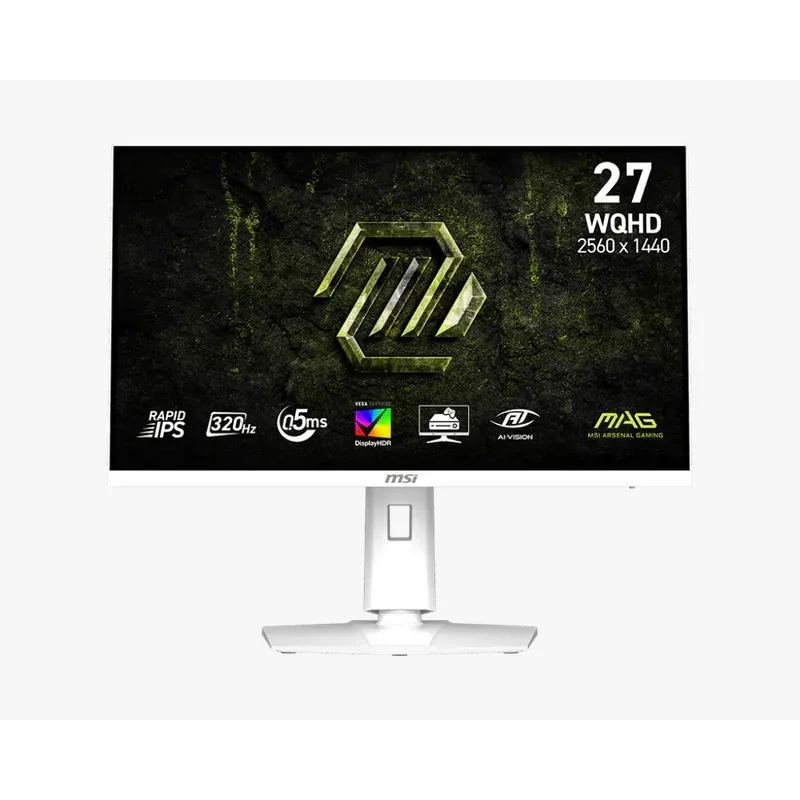 微星 MSI MAG 274QRFW X32 27吋 白色限定版 2K WQHD 320Hz 0.5ms Rapid IPS 電競顯示器 (MO-MA27W32)