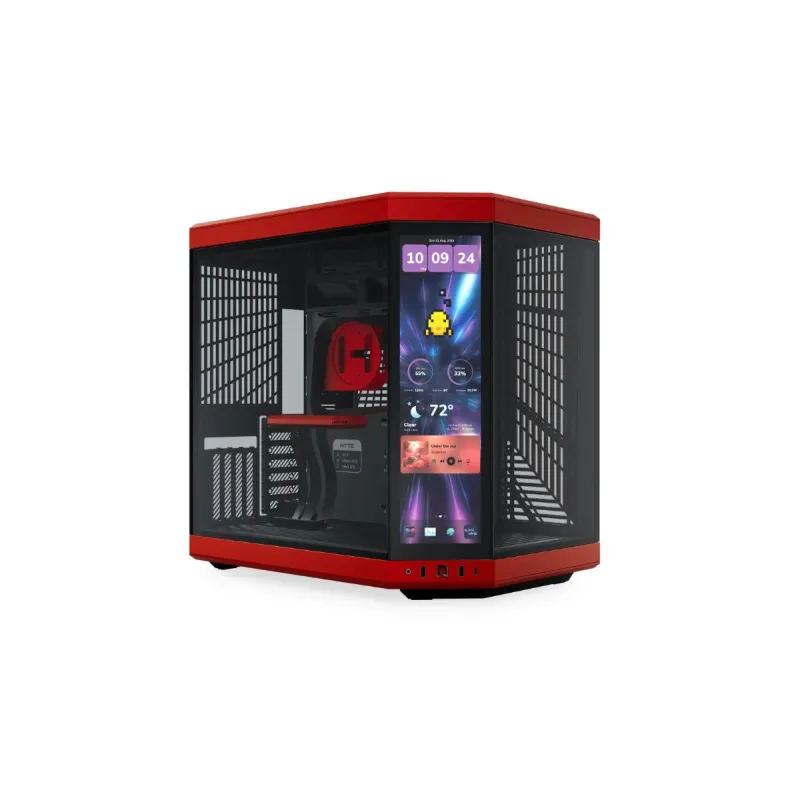 HYTE Y70 Touch Infinity ATX 機箱 - 黑紅色