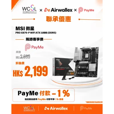 MSI 微星 PRO X870-P WIFI ATX 主機板 (DDR5)