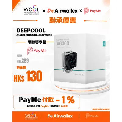 DEEPCOOL AG300 AIR COOLER 風冷散熱器