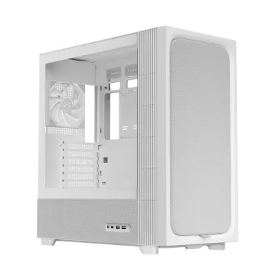 TRYX FLOVA F50 ATX 機箱 -  預裝1把PWM風扇 + TCF垂直貫流風扇 /支援ATX背插底板 - 白色