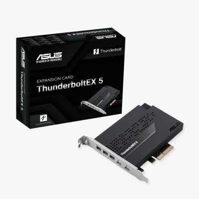 ASUS ThunderboltEX 5 擴充卡：雙 Thunderbolt™ 5 USB-C 端口，DisplayPort™ 2.1，PCIe 4.0 x4 介面