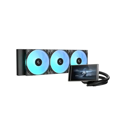 DeepCool LT360 VISION ARGB 360mm 一體式水冷散熱器 (4.5吋IPS大屏幕 / 5年保養) 黑色