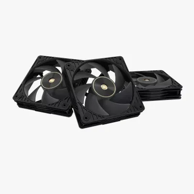 ASUS 華碩 ProArt PF120 PWM 12cm 機箱風扇 (三件裝/黑色) 【28mm特厚框架 / 3000RPM高風量 / 串接理線】