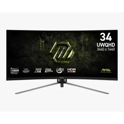 MSI 微星 MAG 345CQRF E20 34吋曲面電競顯示器 (MO-MA345E2 / 200Hz / 0.5ms / UWQHD / 1000R)