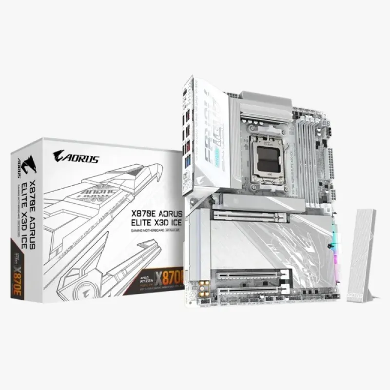 GIGABYTE 技嘉 X870E AORUS ELITE X3D ICE 主機板 (AMD AM5 / DDR5 / 白色版)