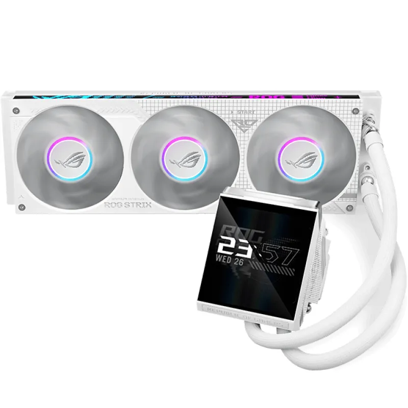 ASUS 華碩 ROG STRIX LC IV 360 ARGB LCD 360mm 水冷散熱器 - 白色