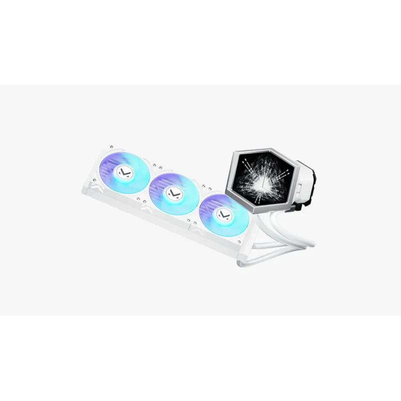 TCOMAS 鈦鉭 EXIT D3 360mm ARGB LCD 一體式水冷散熱器 (白色) - 6年保養