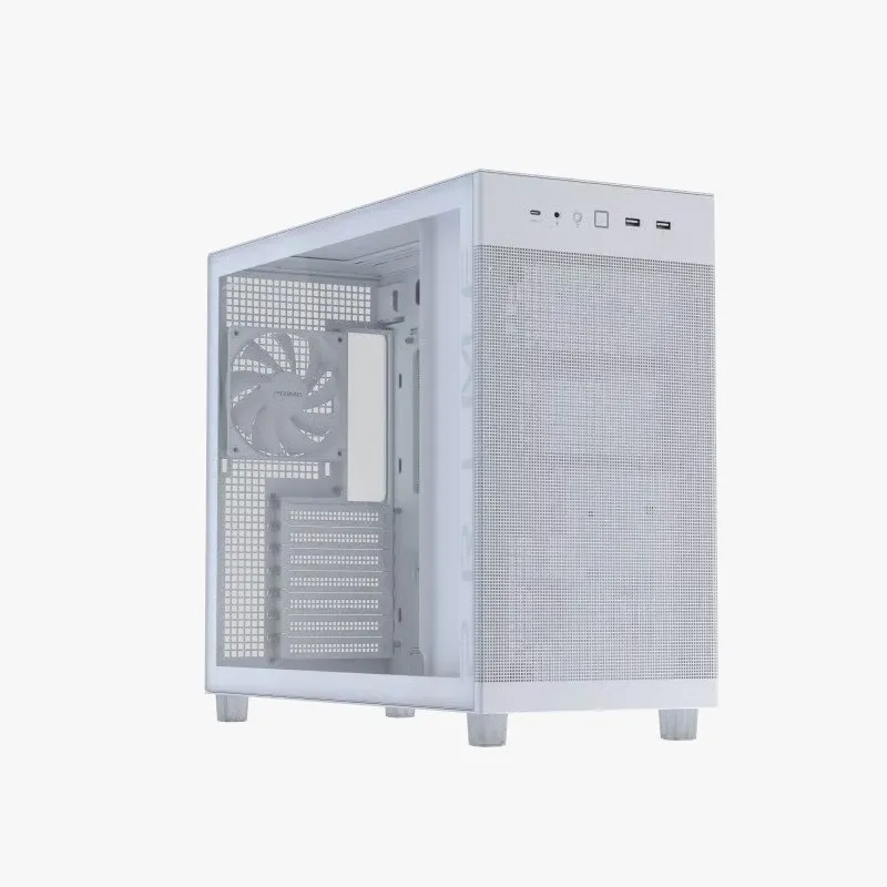 ASUS 華碩 PRIME AP303 TG BLACK ATX 機箱 (白色) | 鋼化玻璃側板 | 預裝 120mm PWM 風扇 |