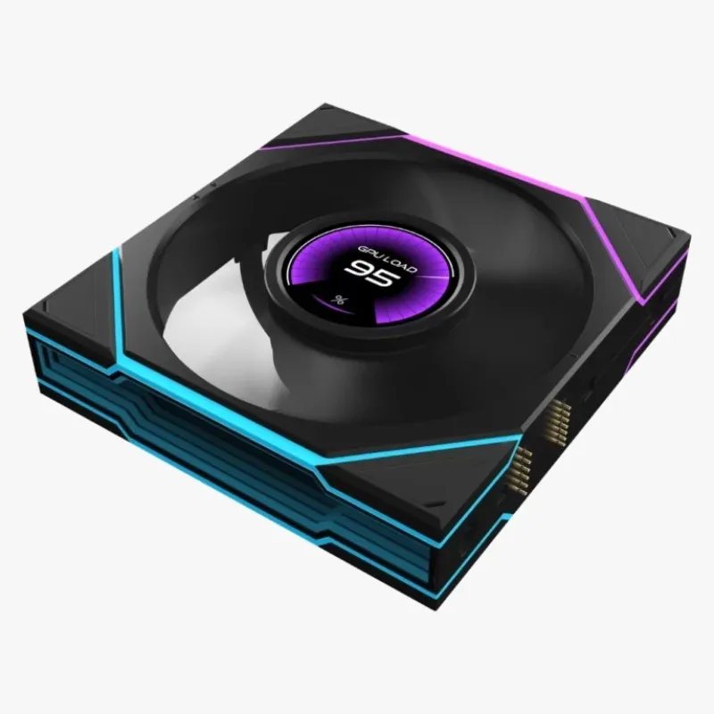 LIAN LI 聯力 UNI FAN TL LCD FLEX Wireless 120mm 積木風扇 (白色/黑色) - 三件裝/單件裝 - 黑色 / 三件裝 / 反葉 / TL LCD FLEX