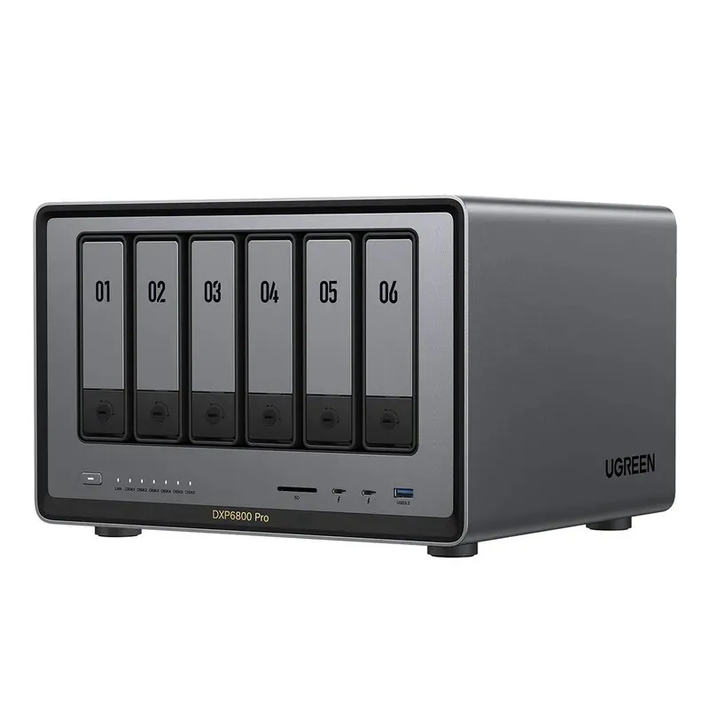 UGREEN 綠聯 NASync DXP6800 Pro 六盤位專業級網路儲存伺服器 6-Bay NAS丨萬兆雙網口丨香港行貨 2年保養（HD-DXP680P）
