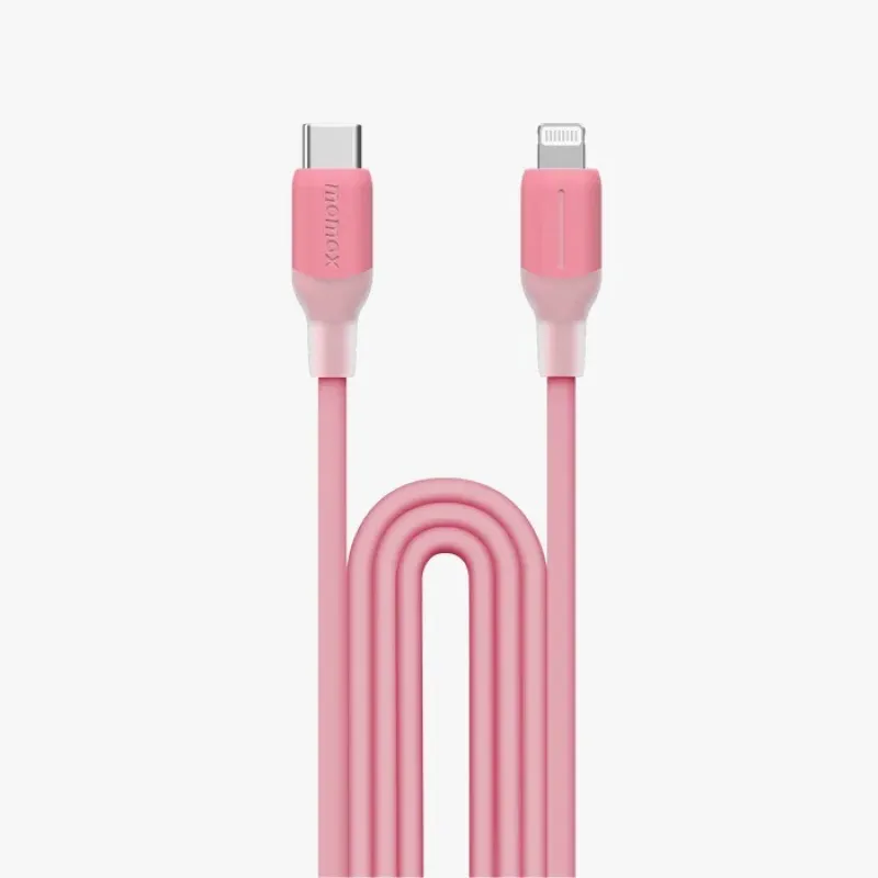 Momax 1-Link Flow CL USB-C to Lightning 1.2m 充電線 DL53 粉紅色 DL53P