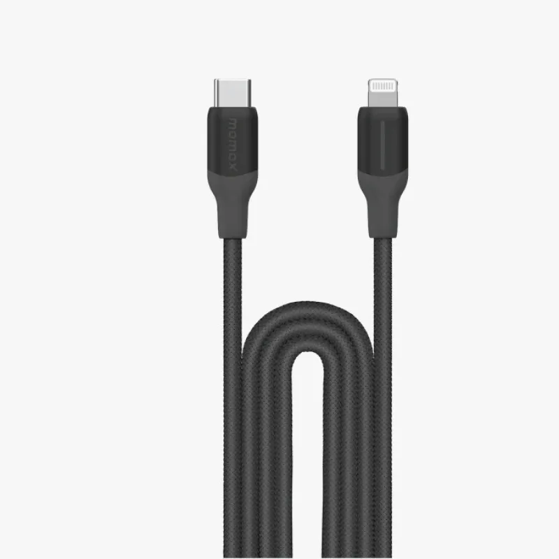 Momax 1-Link Flow CL 100W USB-C to Lightning 2m 編織紋充電線 - 黑色 DL55D