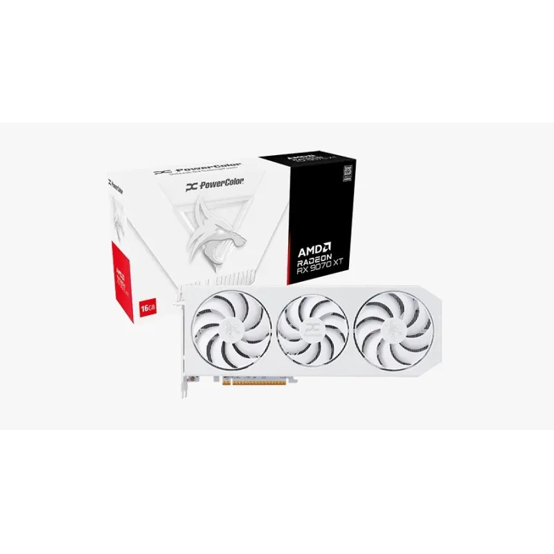 PowerColor Hellhound Spectral White AMD Radeon RX 9070 XT 16GB 顯示卡