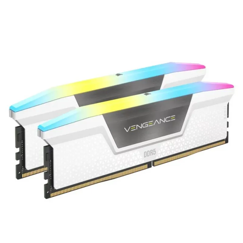 CORSAIR 32GB Kit (2x16GB) VENGEANCE RGB White 白色 CMH32GX5M2E6000Z36W DDR5 6000MHz Memory (AMD EXPO & Intel XMP 3.0)