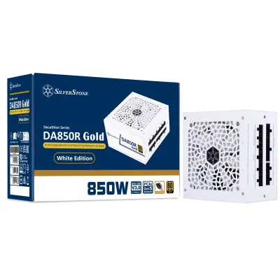 SilverStone DA850R Gold 850W 80 PLUS 全模組 主機電源 - 白色
