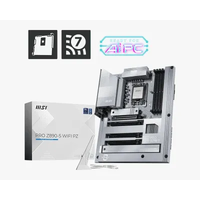 MSI 微星 PRO Z890-S WIFI PZ (MB-MZ89SWZ) 背插式主機板 (DDR5/ATX) - 支援 Project Zero 隱形背線設計