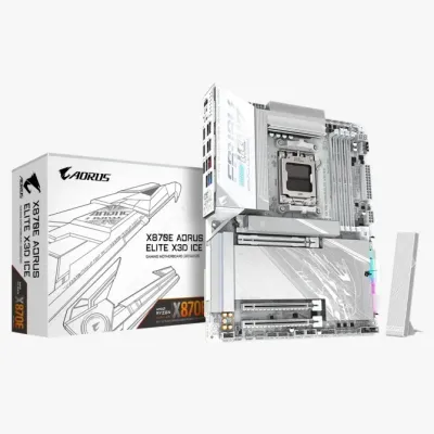 GIGABYTE 技嘉 X870E AORUS ELITE X3D ICE 主機板 (AMD AM5 / DDR5 / 白色版)