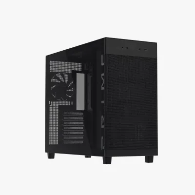 ASUS 華碩 PRIME AP303 TG BLACK ATX 機箱 (黑色) | 鋼化玻璃側板 | 預裝 120mm PWM 風扇 |