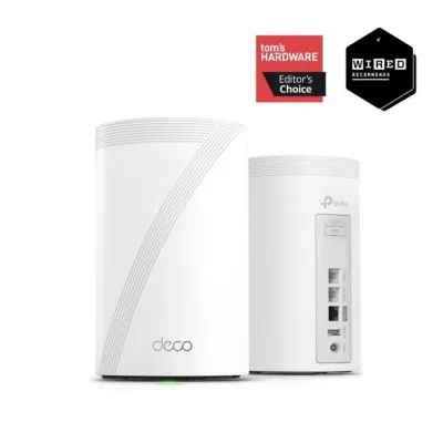 TP-Link Deco BE68 BE14000 三頻 Wi-Fi 7 Mesh 系統 | 支援 10G/2.5G 網絡埠 | 兩件裝