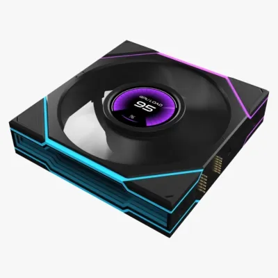 LIAN LI 聯力 UNI FAN TL LCD FLEX Wireless 120mm 積木風扇 (白色/黑色) - 三件裝/單件裝 - 黑色 / 三件裝 / 反葉 / TL LCD FLEX