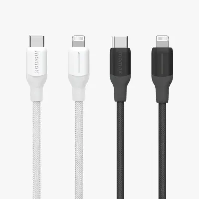 Momax 1-Link Flow CL 100W USB-C to Lightning 2m 編織紋充電線 - 白色 DL55W