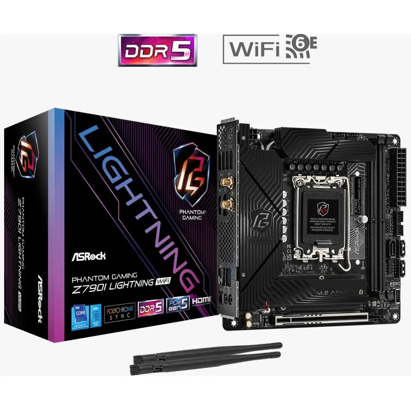 ASRock 華擎 Phantom Gaming Z790I Lightning WiFi Mini-ITX 主機板 (DDR5)