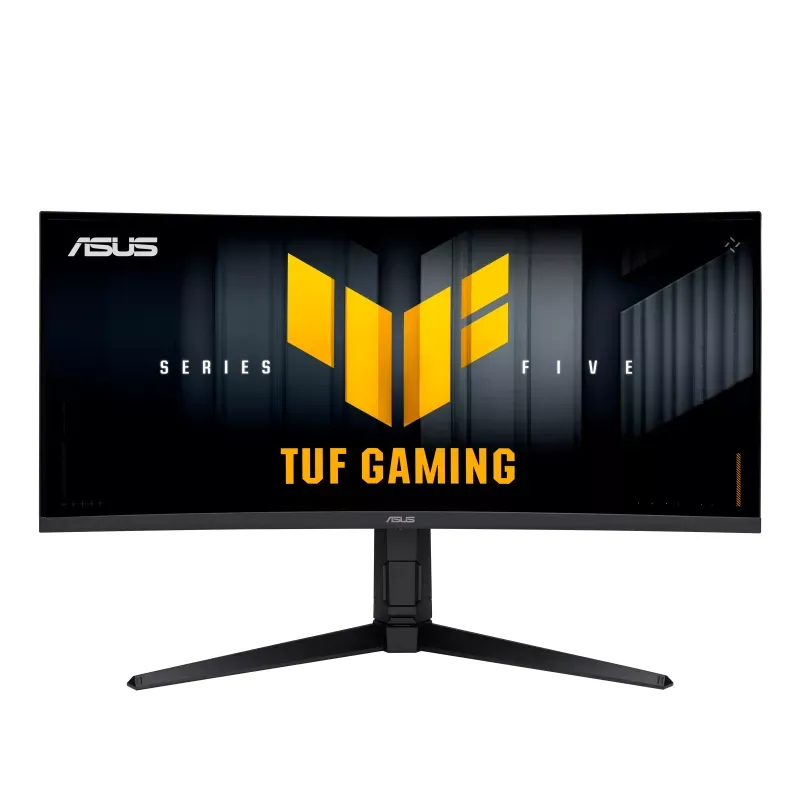 TUF Gaming VG34WQL5A 系列 5 電競螢幕 34 吋 WQHD (3440x1440)、雙模式 (WQHD 200Hz 或 HD 400Hz)、曲面設計、Fast VA、ELMB SYNC、0.5ms (GTG)、VESA DisplayHDR 400、人體工學支架、DisplayWidget Center、Gaming AI