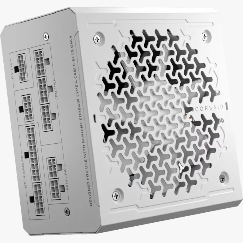 Corsair 海盜船 RM1000e 1000W 全模組電源供應器 (白色 / White / Cybenetics Platinum 鉑金認證 / ATX 3.1 & PCIe 5.1 / 靜音風扇 / 升級全白線材) - 7年原廠保養