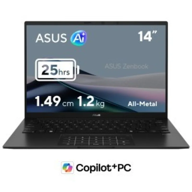 ASUS 華碩 Zenbook 14 OLED UM3406GA-JB7017WT 輕薄 AI 筆記型電腦 (14吋 16:10 WUXGA OLED觸控螢幕 / AMD Ryzen AI 7 445 / 16GB / 1TB SSD / Windows 11 / Copilot+ PC