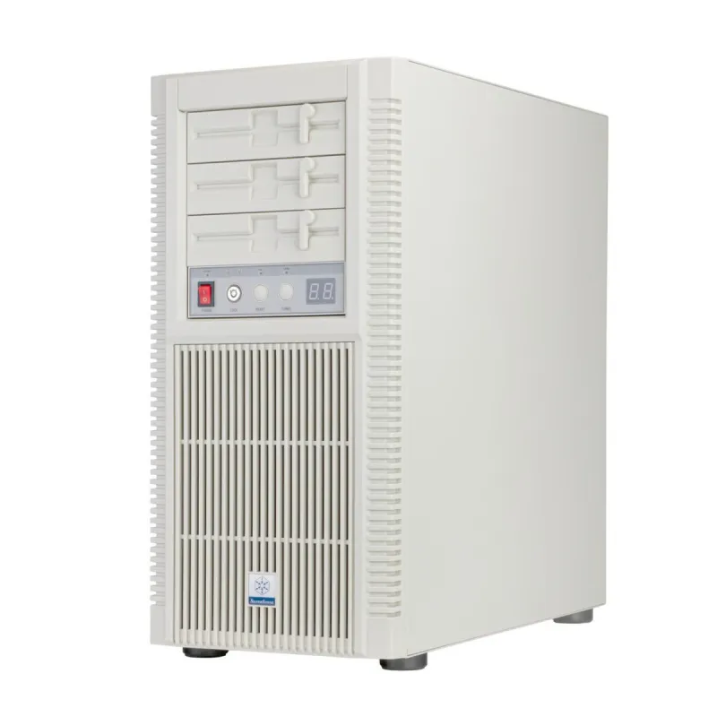SilverStone 銀欣 FLP02 懷舊復古 Mid-Tower 中塔式電競機箱 (SST-FLP02W / 經典米白 90s 外觀 / 實體 Turbo 鍵與數字轉速顯示 / 支援 360mm 水冷 & 386mm 長顯卡 / 5.25吋擴充槽 / Type-C) - 原廠保養
