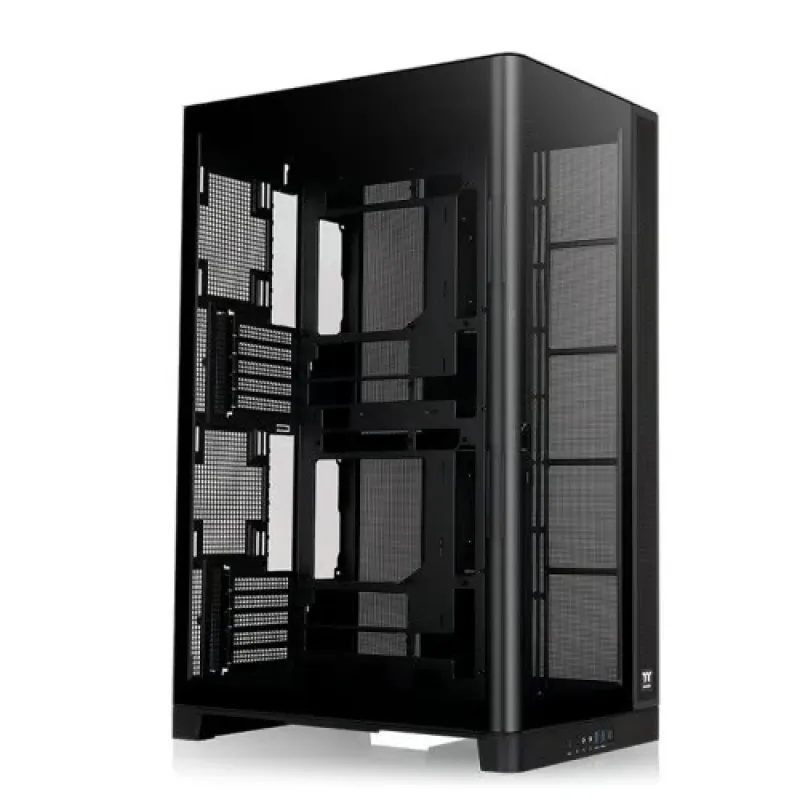 Thermaltake 曜越 CAPO X 雙系統曲面強化玻璃機箱 (黑色 / 容納雙M-ATX系統 / 獨立雙I/O / 支援420mm水冷&長顯卡 / 雙背插支援) - 原廠保養
