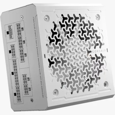 Corsair 海盜船 RM1000e 1000W 全模組電源供應器 (白色 / White / Cybenetics Platinum 鉑金認證 / ATX 3.1 & PCIe 5.1 / 靜音風扇 / 升級全白線材) - 7年原廠保養