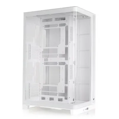 Thermaltake 曜越 CAPO X 雪白版 雙系統曲面強化玻璃機箱 (白色 / 容納雙M-ATX系統 / 獨立雙I/O / 支援420mm水冷&長顯卡 / 雙背插支援) - 原廠保養