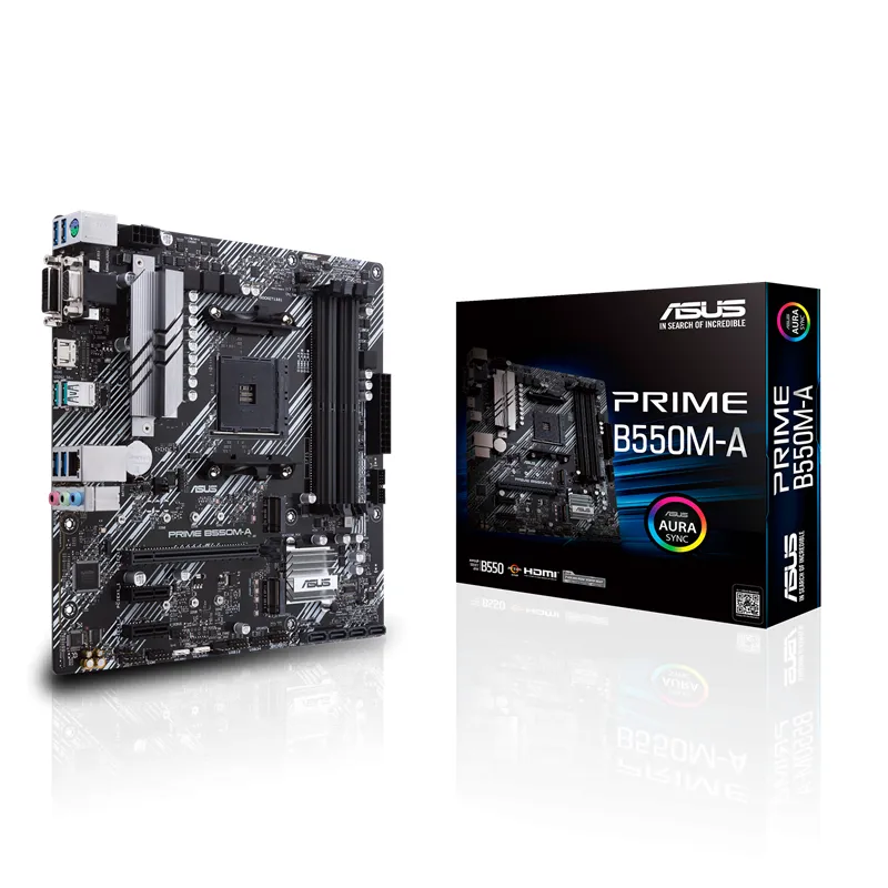 ASUS 華碩 PRIME B550M-A Micro-ATX 主機板 (AMD AM4 / PCIe 4.0 / 雙M.2 / Intel WiFi 6+藍牙 / USB 3.2 Gen 2 / Aura Sync RGB)