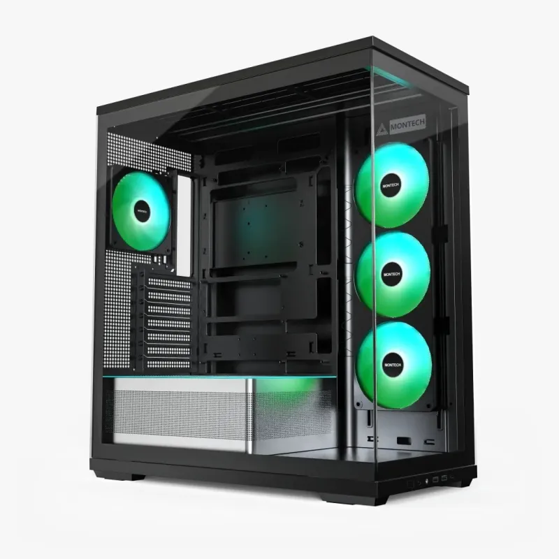 MONTECH TG3 ATX Case - 黑色 (預裝4把ARGB風扇)
