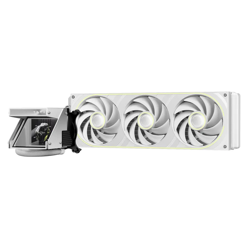 HOLO ARGB 360mm Liquid Cooler 水冷散熱器 AMOLED 曲面螢幕 - 白色