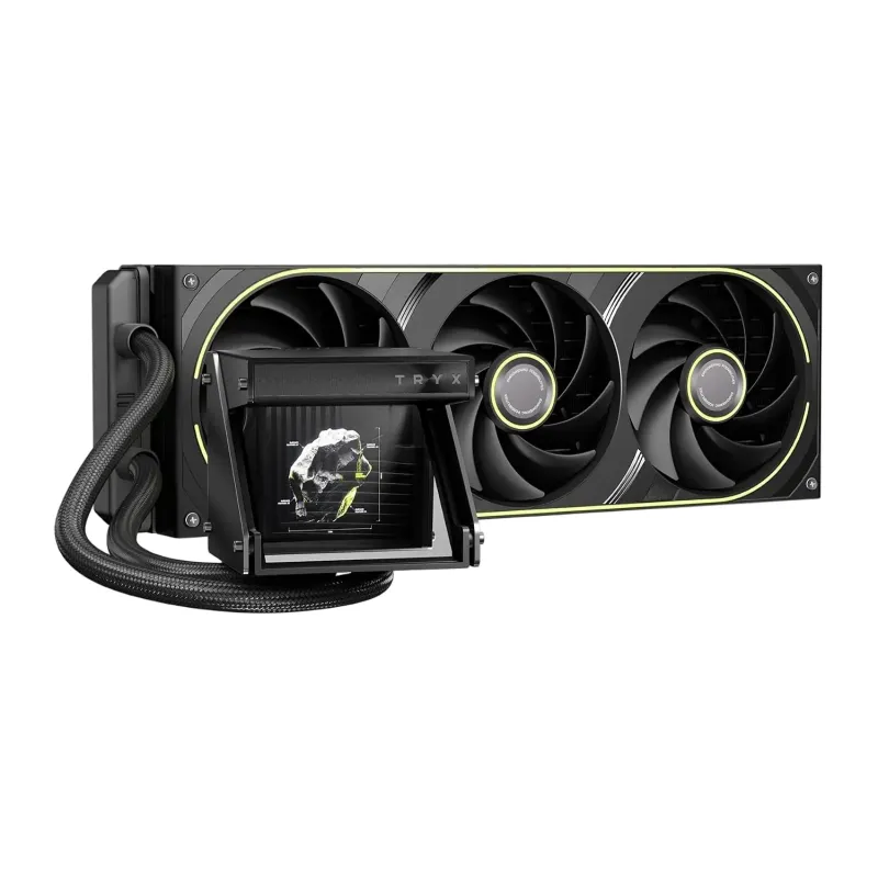 HOLO ARGB 360mm Liquid Cooler 水冷散熱器 AMOLED 曲面螢幕 - 黑色
