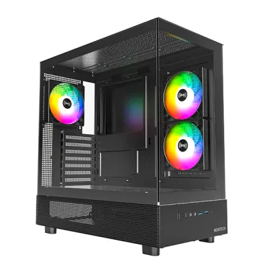 MONTECH XR ATX Case - 黑色 預裝3把ARGB風扇