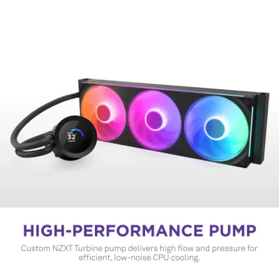 NZXT Kraken Plus 360 RGB 360mm 水冷散熱器 - 黑色