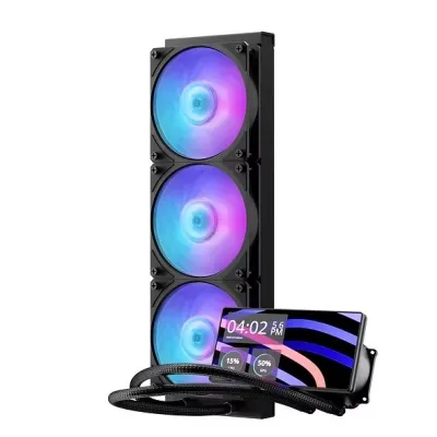 Cooler Master  MasterLiquid Core 360 LCD 6-inch ARGB 一體式水冷 CPU 散熱器 - 黑色