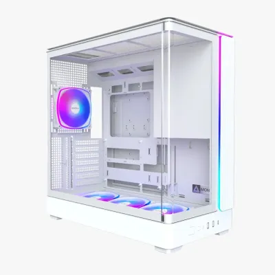 MONTECH KING 45 PRO ATX Case - 白色 (預裝4把ARGB風扇)