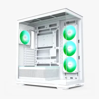 MONTECH TG3 ATX Case - 白色 (預裝4把ARGB風扇)