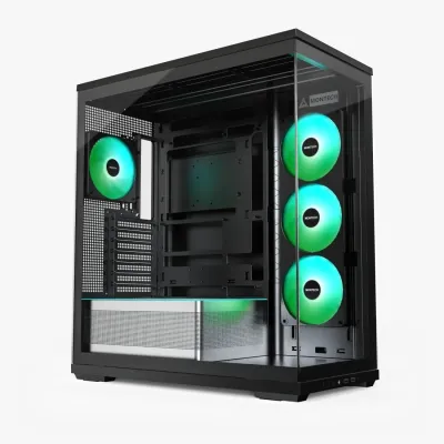 MONTECH TG3 ATX Case - 黑色 (預裝4把ARGB風扇)