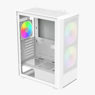 MONTECH X2 PLUS ARGB ATX 機箱 - 白色 (預裝3把ARGB風扇)
